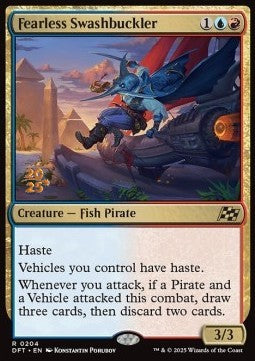 Fearless Swashbuckler (V.1) - Aetherdrift: Promos (Rare) [PDFT-204]