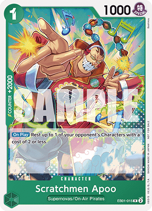 Scratchmen Apoo (EB01-015) (V.1) - Unnumbered Promos (Rare) [UP-EB01-015]