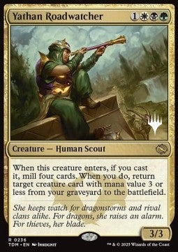Yathan Roadwatcher (V.2) - Tarkir: Dragonstorm: Promos (Rare) [PTDM-236]
