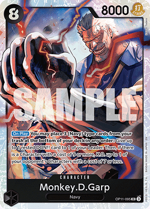 Monkey.D.Garp (OP11-095) (V.1) - A Fist of Divine Speed (Super Rare) [OP11-095]
