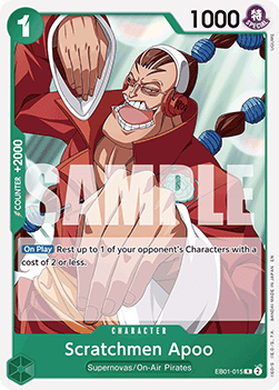 Scratchmen Apoo (EB01-015) - Starter Deck: Green Jewelry Bonney (Rare) [ST-24-EB01-015]