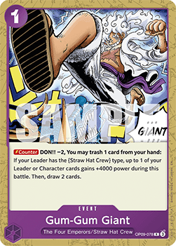 Gum-Gum Giant (OP09-078) - Starter Deck: Purple Black Monkey.D.Luffy (Rare) [ST-26-OP09-078]