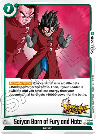 Saiyan Born of Fury and Hate (FS10-17) - Starter Deck: EX Giblet [Fusion World] (Common) [FS10-17]