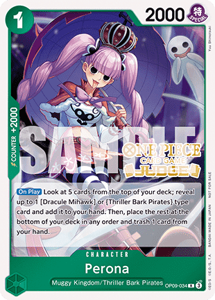 Perona (OP09-034) - Judge Promos (Rare) [JDG-OP09-034]