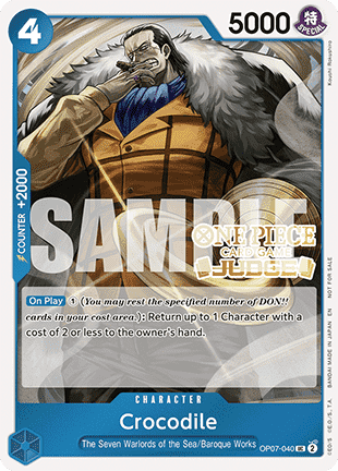 Crocodile (OP07-040) - Judge Promos (Uncommon) [JDG-OP07-040]