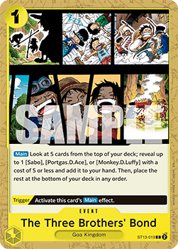 The Three Brothers' Bond (ST13-019) (V.1) - The Best Vol.2 (Common) [PRB02-ST13-019]