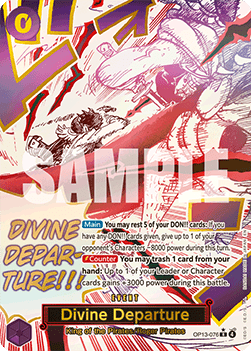 Divine Departure (OP13-076) (V.2) - Carrying on his Will (Alternate Art) [OP13-076]