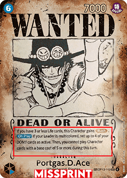 Portgas.D.Ace (OP13-119) (V.4) - Carrying on his Will (Special Rare) [OP13-119]