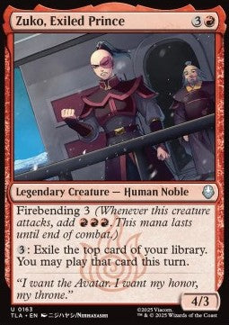 Zuko, Exiled Prince