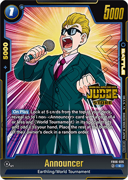 Announcer (FB06-026)  (V.1 - Common) - Judge Promos [Fusion World] (Common) [JPFW-FB06-026]