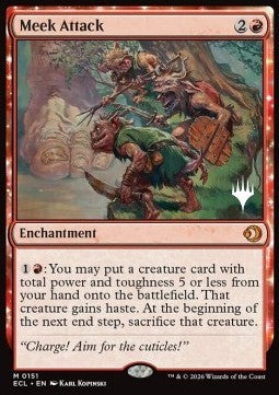 Meek Attack - Lorwyn Eclipsed: Promos (Mythic) [PECL-151]