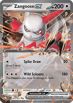 Zangoose ex - Ascended Heroes (Double Rare) [ASC-167]