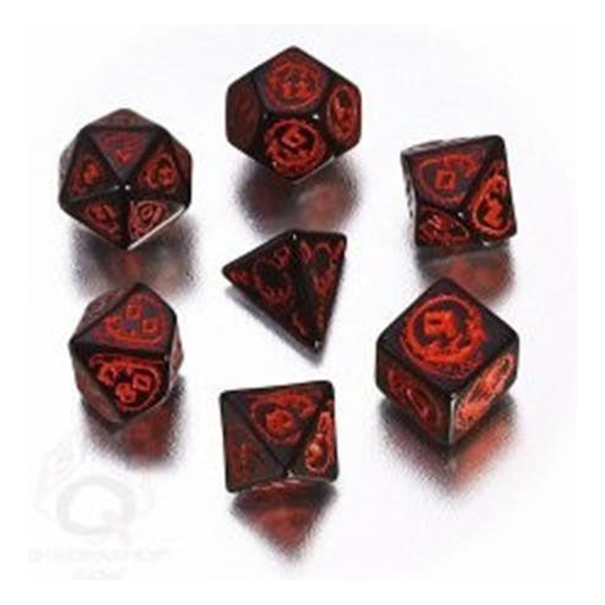 Dragons Nero Rosso SDRA05 - Set 7 Dadi