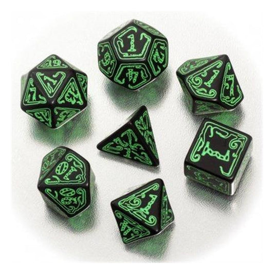 Call of Cthulhu Nero Verde SCTH02 - Set 7 Dadi