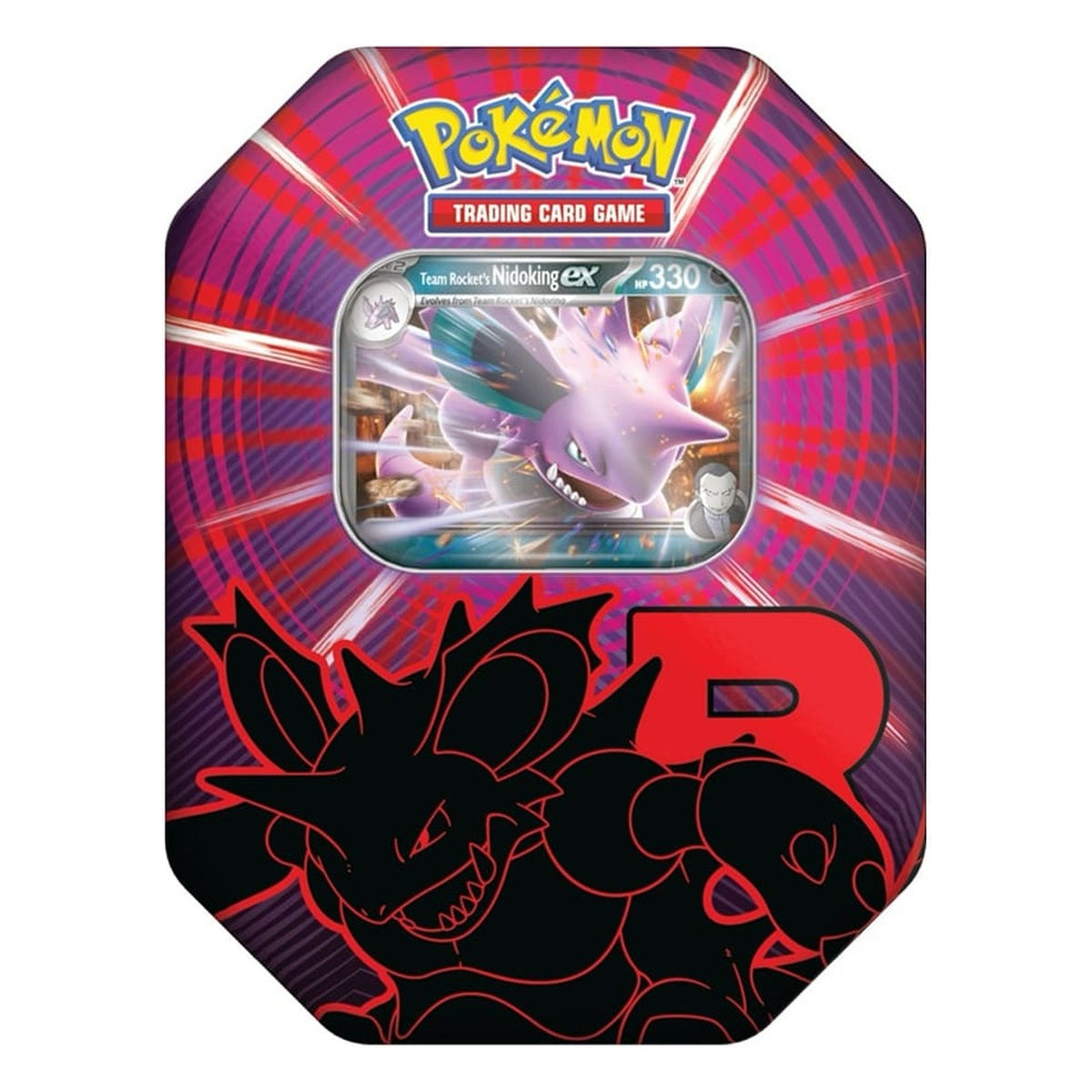 Pokemon TCG Tin da Collezione Nidoking ex del Team Rocket Team Rocket Nidoking ex Tin ITA
