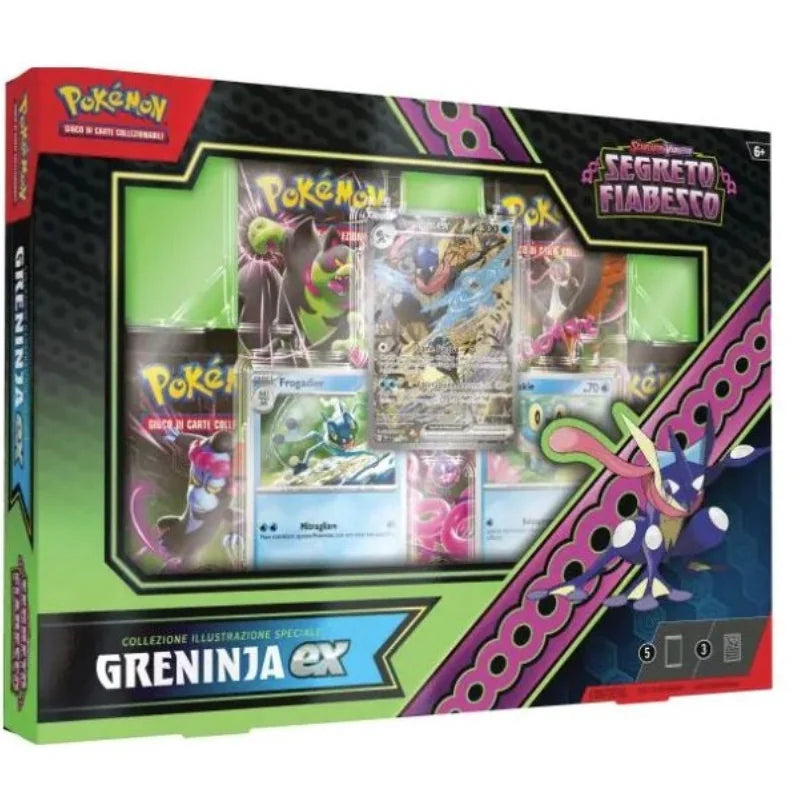 Pokemon Collezione Illustrazione Speciale Greninja EX Scarlatto e Violetto Segreto Fiabesco