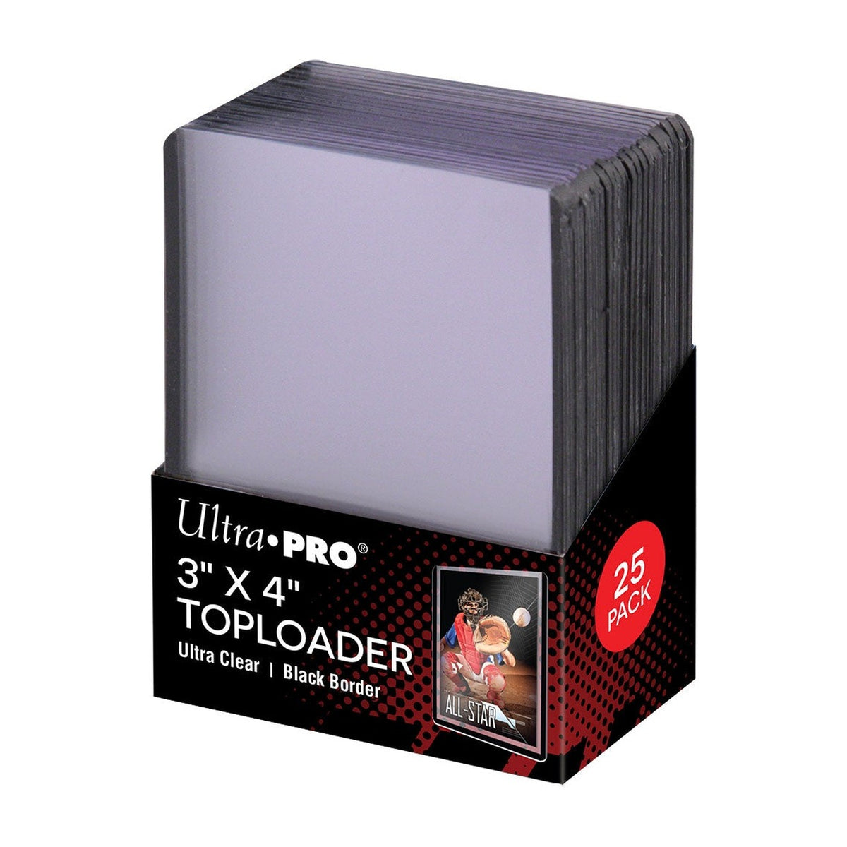 Toploader - Ultra Pro - 3" x 4" Black Border - 25 pezzi