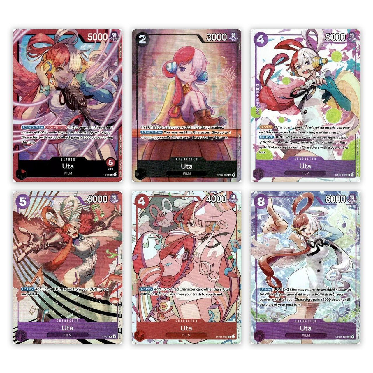 Premium Card Collection Uta - le 6 carte alt-art Uta (inglese)